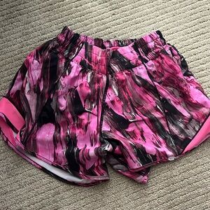 lululemon, size 4, black pink and a little white shorts.